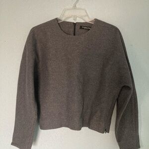 Everlane cropped, wool blend shirt, M